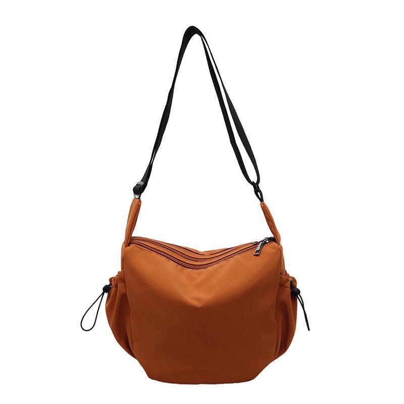 Canvas bag lazy wind large capacity bag women 2025 new simple casual messenger bag dumpling bag