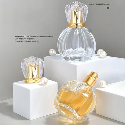 50ml lahvička na parfémy z čirého skla Cestovní přenosná plnitelná lahvička s rozprašovačem Nádobka na dávkování kosmetických vzorků Prázdná lahvička