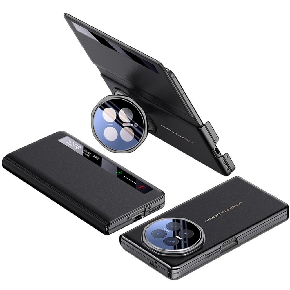 Case for Magic V6 - Leather/PU+Metal, Black, With Stand