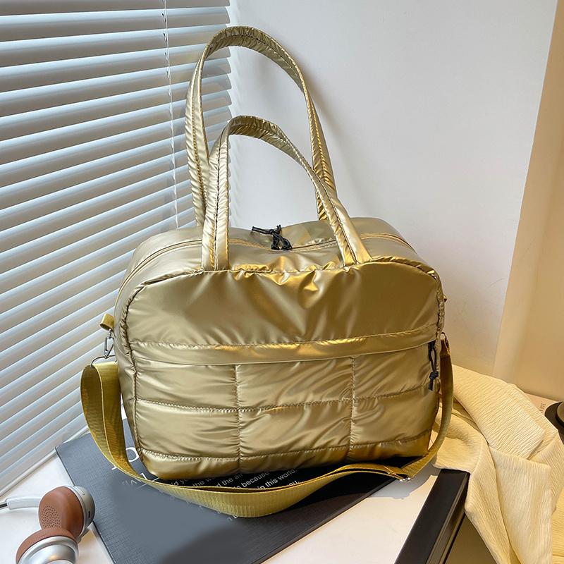 Genți de mână pentru femei Genți crossbody din nailon de culoare uni pentru femei Genți de umăr matlasate casual pentru femei pentru cumpărături, călătorii
