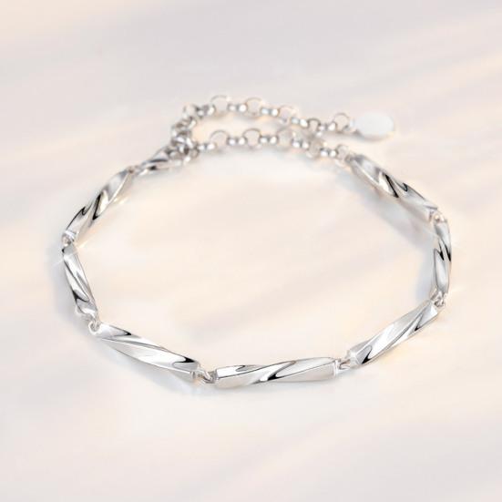 Yousheng Couple Bracelet Simple Style Copper Adjustable Length Extended Chain Polished Rustproof Lightweight Love Gift Unisex Wrist Jewelry