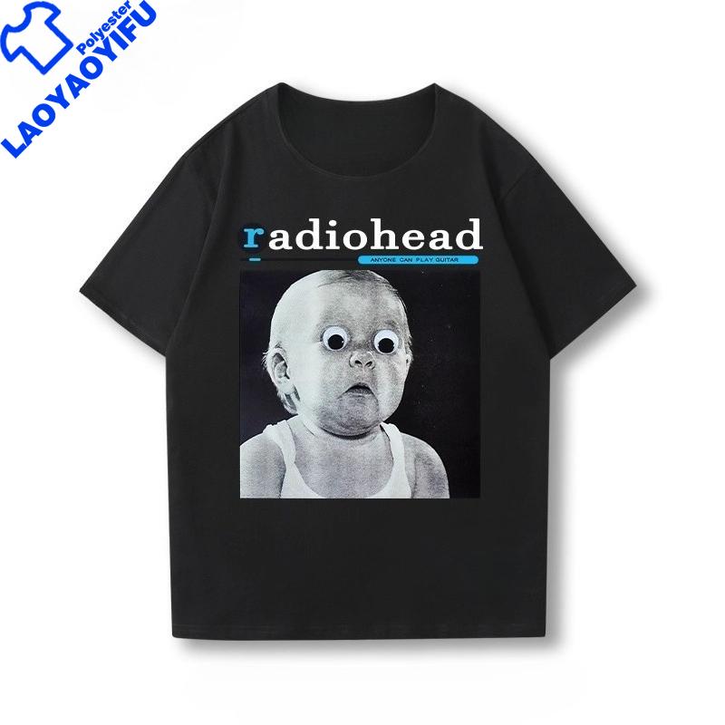 Radiohead Camiseta Unisex Printed TShirt Top Hot Sale Vintage Polyester Cheap Graphic Tee Streetwear Harajuku Popular Shirts