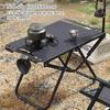 Multi Functional Outdoor Folding Table for Self Driving and Hiking Convenient Metal Small Table Can Be Spliced To Hang Items