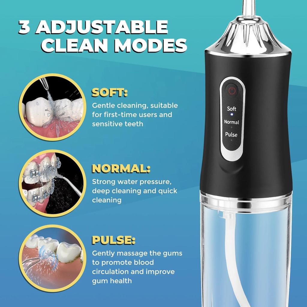 Smart Portable Waterproof Electric Water Flosser for Teeth Cleaning