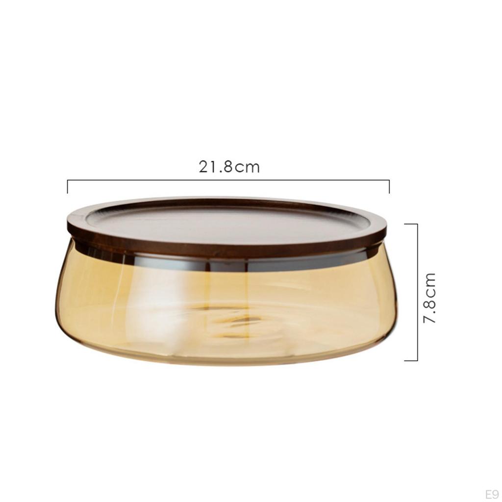 Bowl Food Storage Container with Wood Fruit for Living Room Party Decor