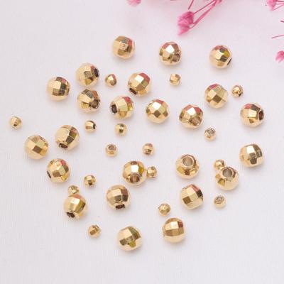 100 pezzi di perline laser in oro sottovuoto 24K anti-scolorimento, perline sciolte, perline con motivo, perline sciolte fai da te, perline distanziatrici per braccialetti e collane fatte a mano.