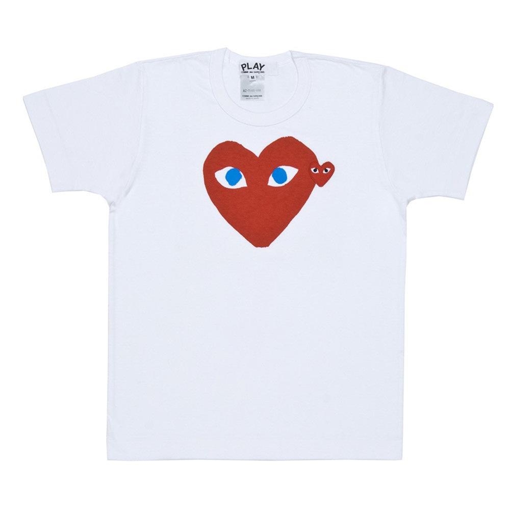 Cross-border American Trendy Brand Bestseller Heart-shaped Unisex 3D Printed Crew Neck Simple Casual Loose Short-sleeve T-shirt