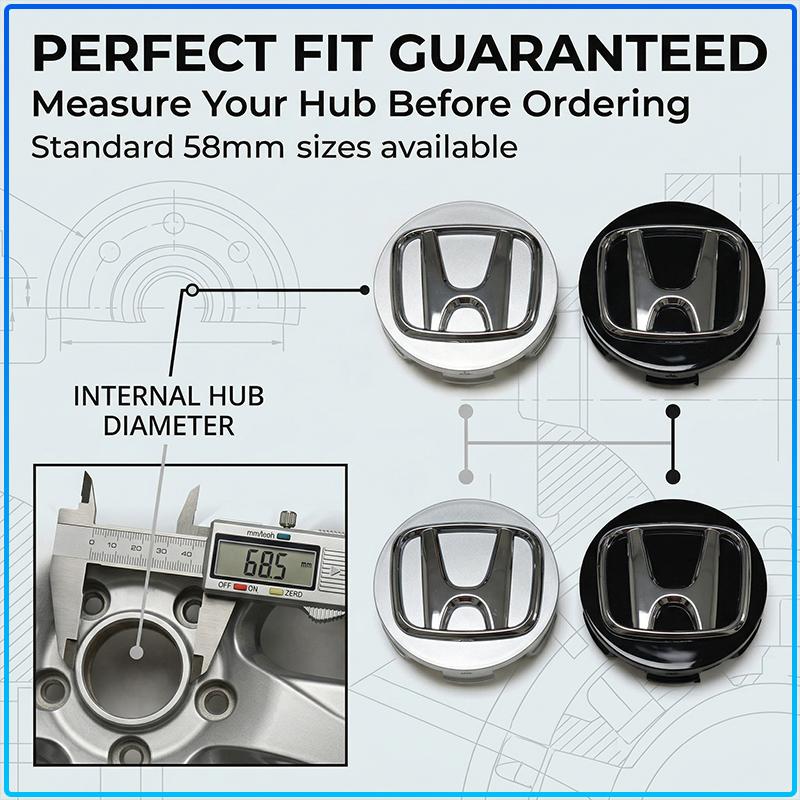 4 Pièces 60mm Cache-Moyeux de Roue de Voiture Jante Pour Honda Civics 500 CBR300RR CBR600RR CBR650F VFR800 1200 Civci CRV Accord Mugen City CRX CRZ