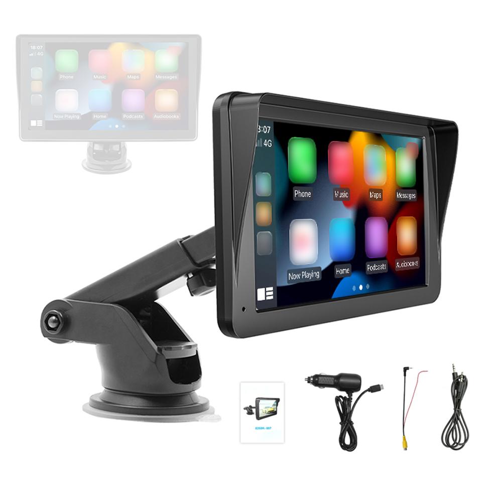 

7-дюймовый автомобильный стерео MP5-плеер, портативный автомобильный навигационный мультимедийный плеер, поддержка FM-передатчика чёрный