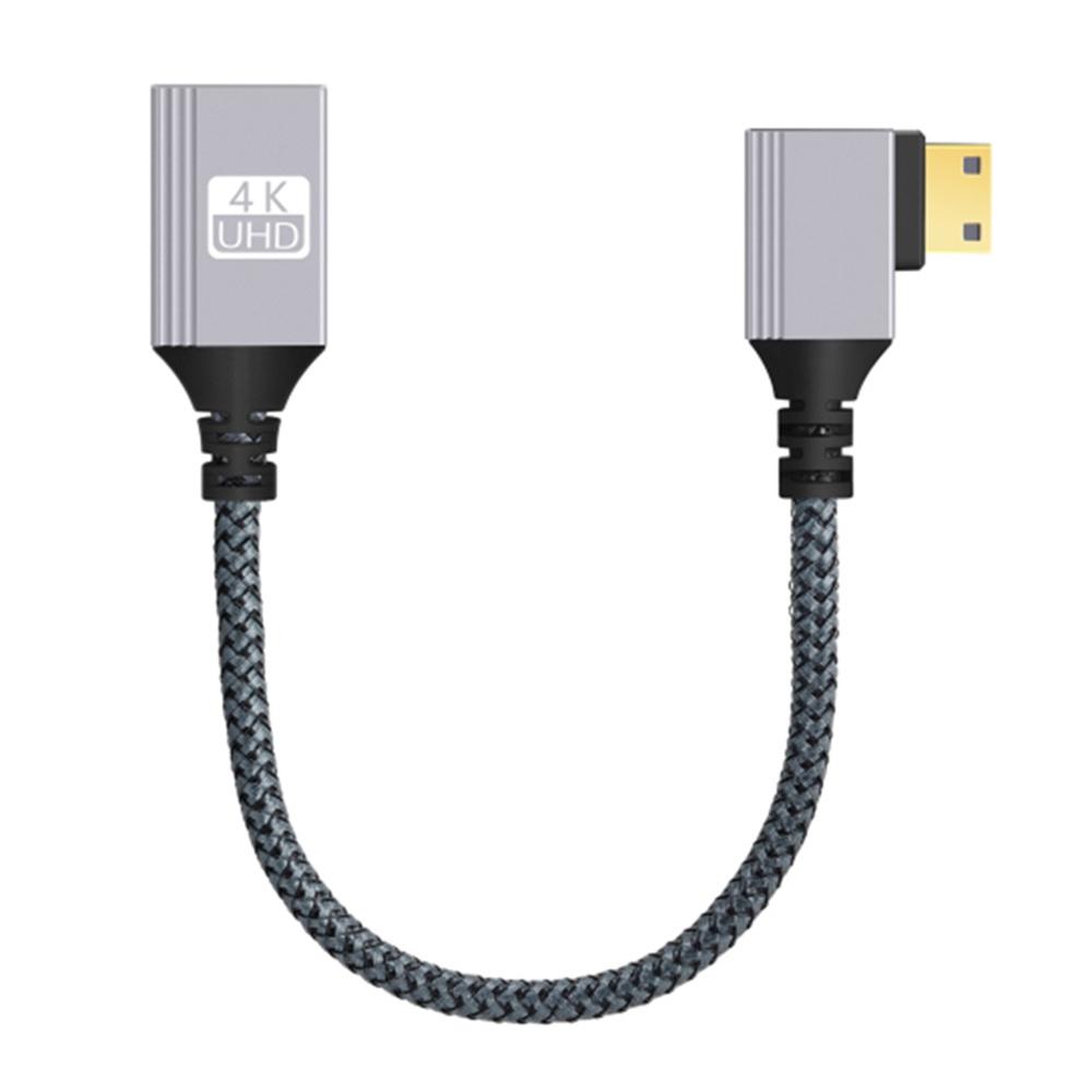 

0.2м Кабель-адаптер Mini HDMI тато до HDMI мама під кутом Провід для підключення HD відео As Shown A