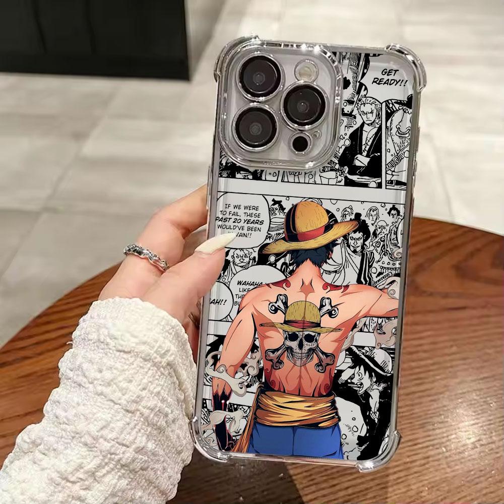 Anime O-One Pieces Shanks Soft Funda For iPhone 17 Pro 16 15 14 13 12 11 Pro Max Case 17 Plus 17E 16E 17Air Silicone Phone Cover