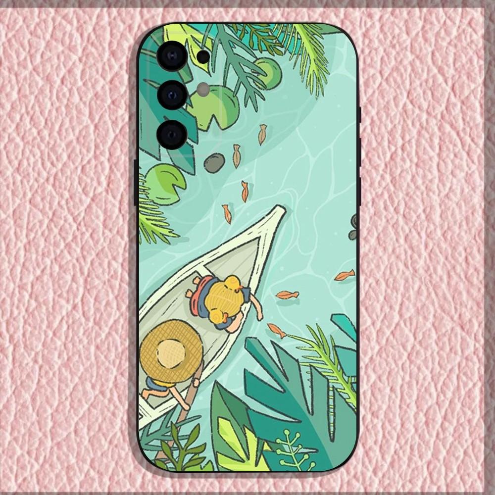 

Kayaking illustration Phone Case For Samsung S25,S24,S21,S22,S23,S30,Ultra,S20,Plus,Fe,Lite,Note,10,9,5G Black Cover Samsung S105G