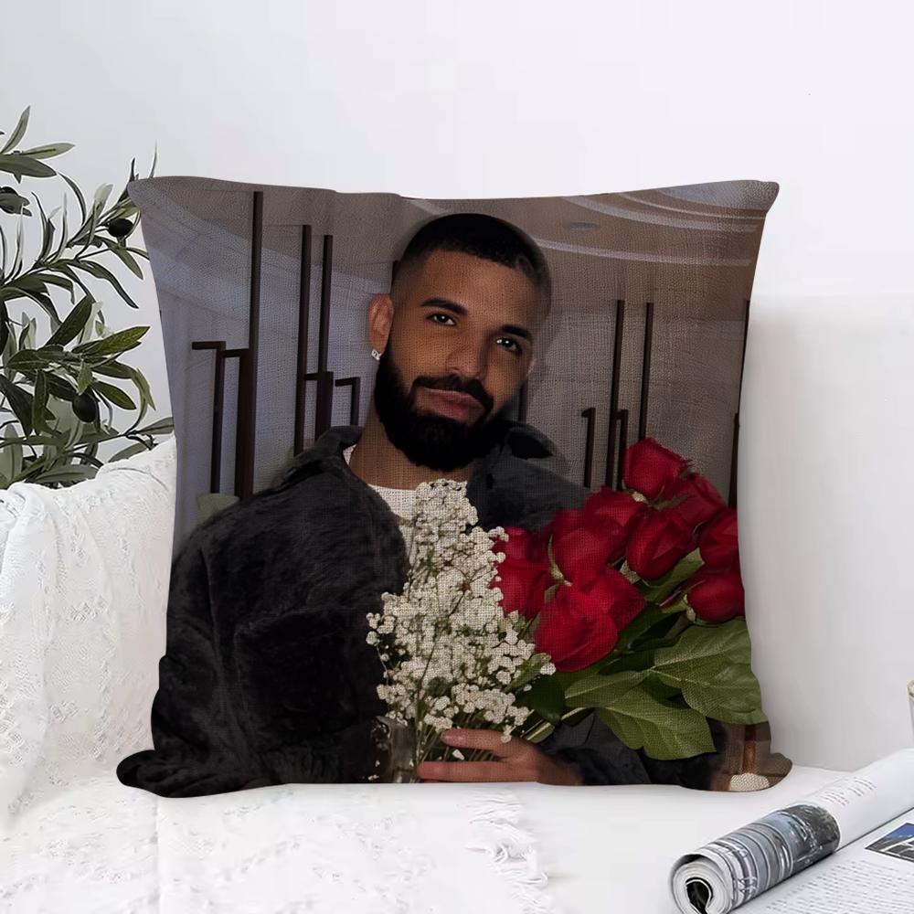 Drake Cushion Cover Breathable Linen Pillow Cover Skin-Friendly Home Decor Pillowcase With Hidden Zipper