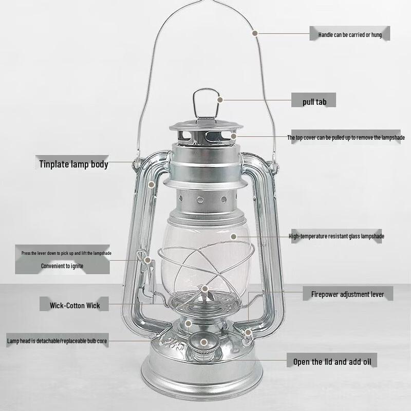 Vintage Kerosene Camping Lantern