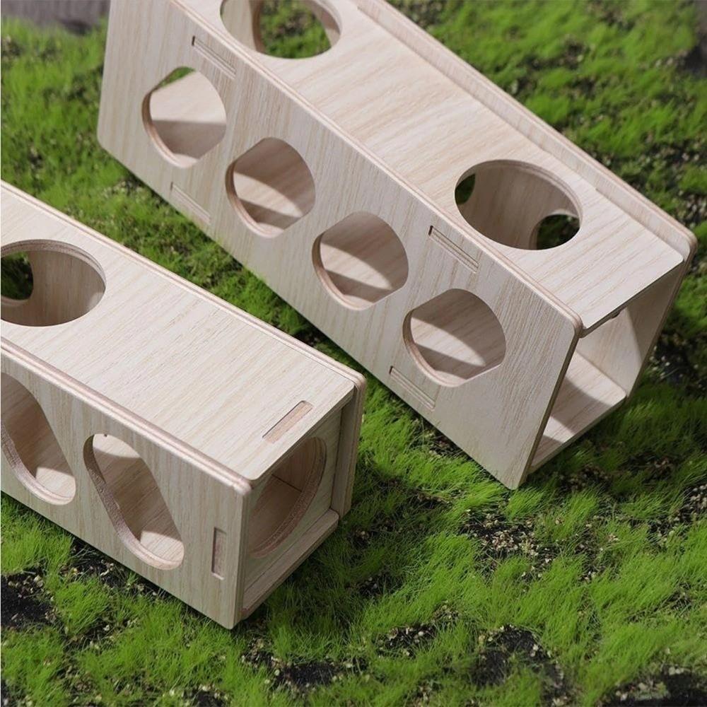Natural Wood Hamster Tunnel Chewable Surface Durable Escape Maze Thickened DIY Crafts Hamster Hideout Tube Small Animal Pet
