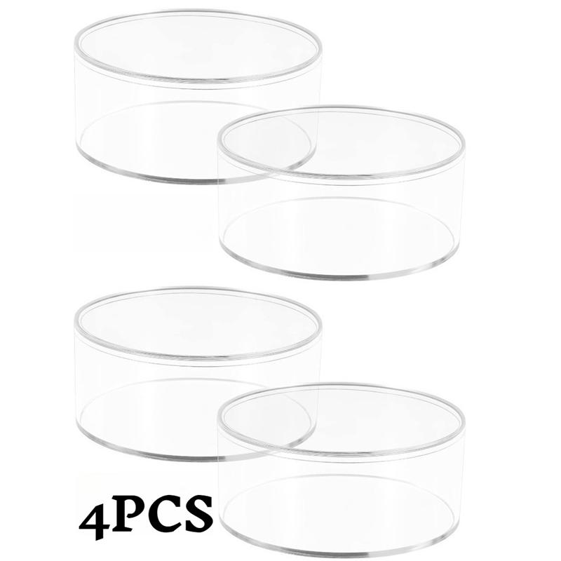 

4/8pcs Round Acrylic Jars with Covers 13.6cm Displaying Jewelry Organizer Containers for Wedding Favor Party Treat Beads & Craft