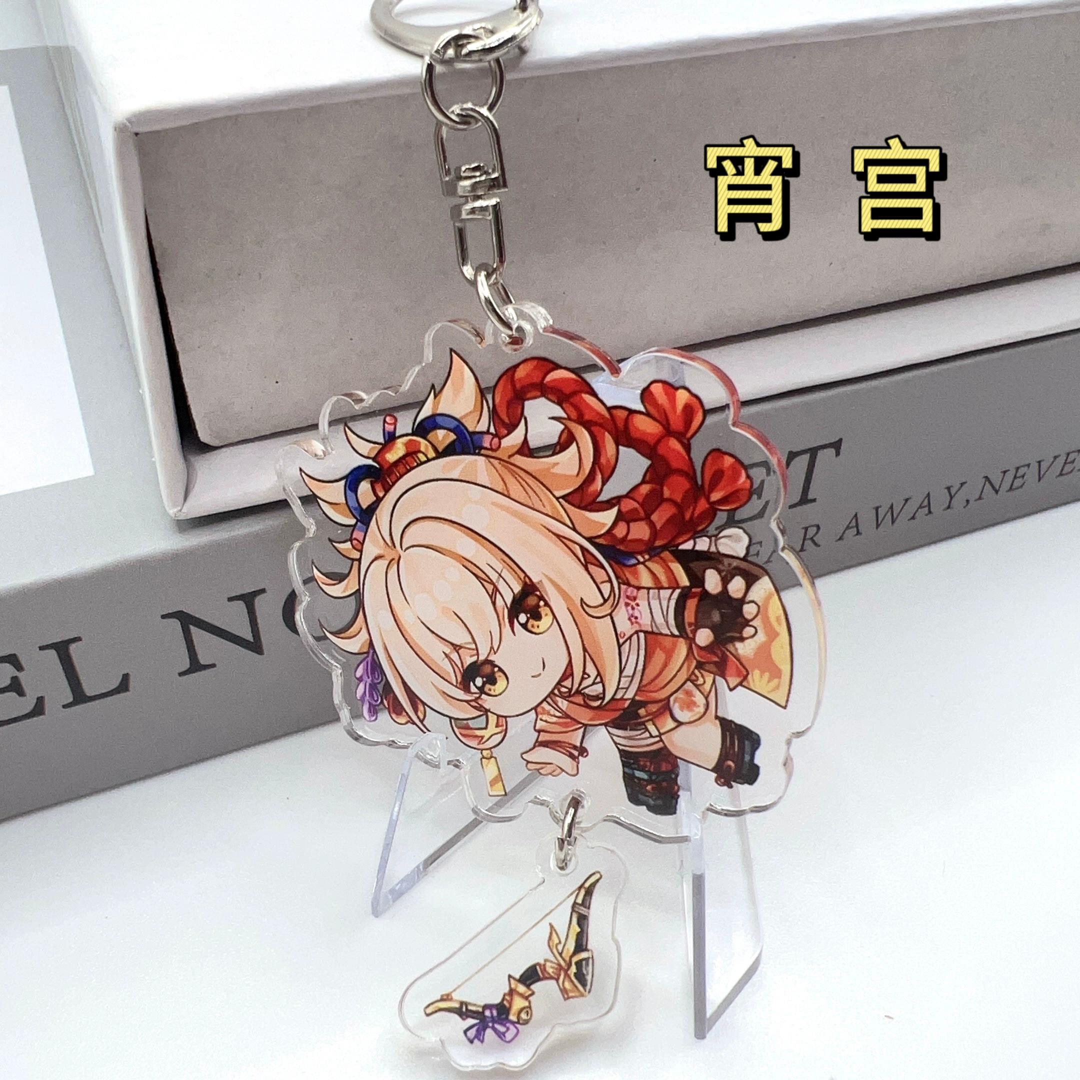 

Genshin Impact New Acrylic Key Chain Exquisite School Bag Hanging Piece Around Waltauna Xida Shenhe Ganyu Qiqi