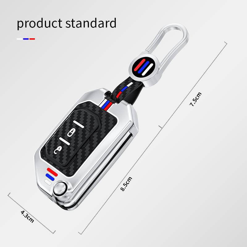 Zinc Alloy Car Key Case Cover Shell Fob for 2018 2019 Jeep Wrangler JL JLU Rubicon 2020 2025 Jeep Gladiator JT Sahara JLU