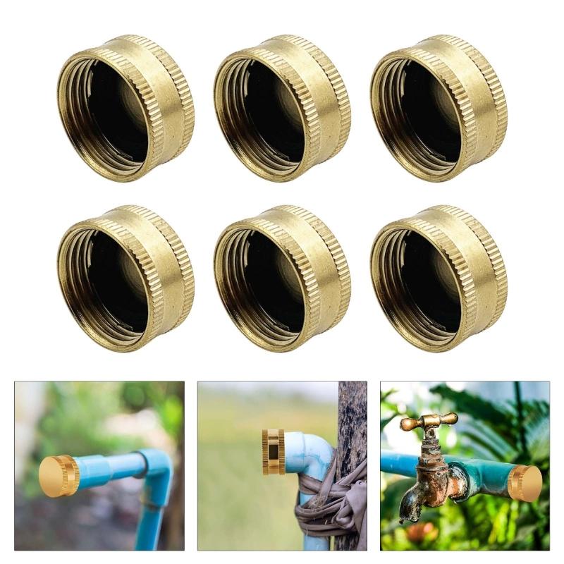 6pcs Leak Proof Brass Propane Bottle Caps Propane Cylinder Caps Secure Seals Brass Caps Campings Propane Accessories