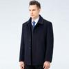 Autumn and Winter New Men's Lapel Cashmere Jacket Fashionable Short Casual Middle-aged and Elderly Trendy Jacket