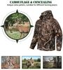 Men's Soft Shell Waterproof Camouflage Hunting Jacket Warm Fleece Lined Hooded Camo Hunt Clothes Military Tactical Coat Outdoor Windbreaker US Size