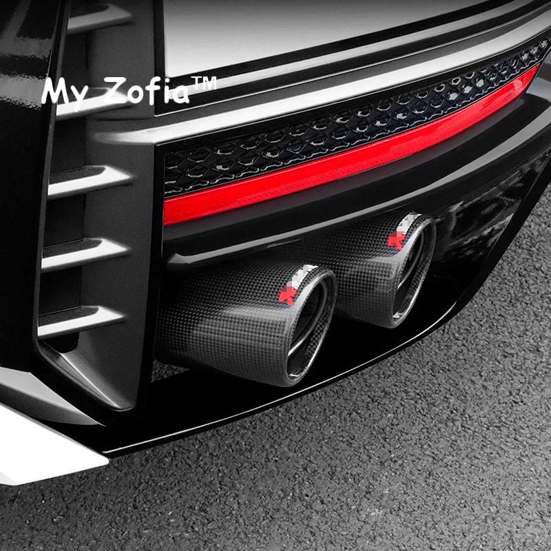 Car Special Matte Glossy Carbon Fiber Muffler Exhaust Pipe Mount Black For New DODGE Attitude GT GAC Empow 2024 2025 Accessories