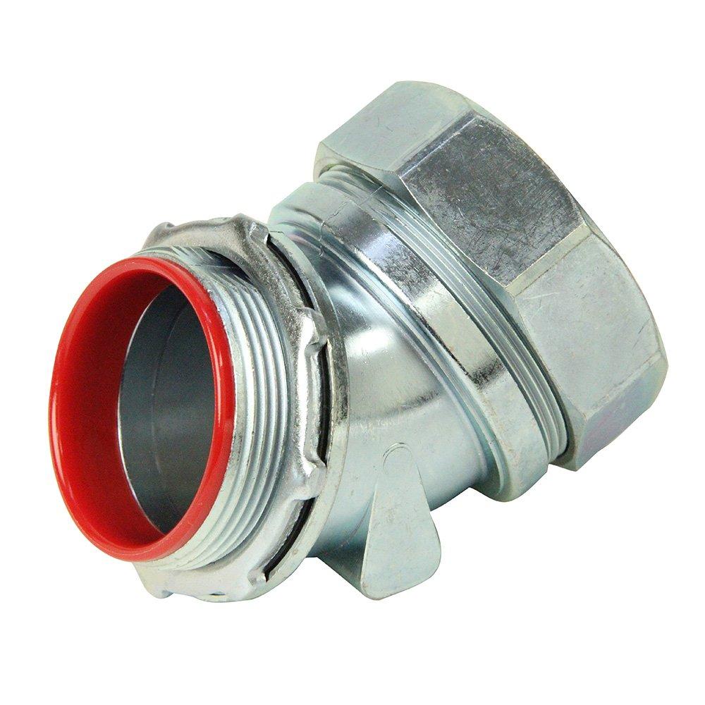 

Sankei Manufacturing KM type accessory connector for knockout connection control panel with parallel male pipe thread KM45BG54 45° K-flex +