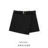 Kaslead New Women Clothes Western Style Versitile Fashion With Belt Double Placket Culottes 8741035