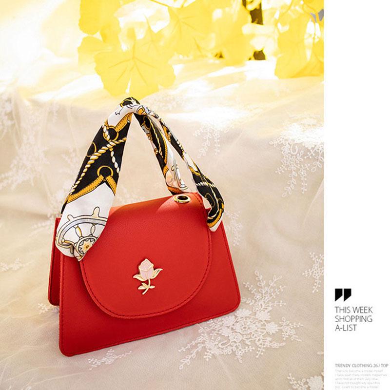 satin scarf top handle bolsa