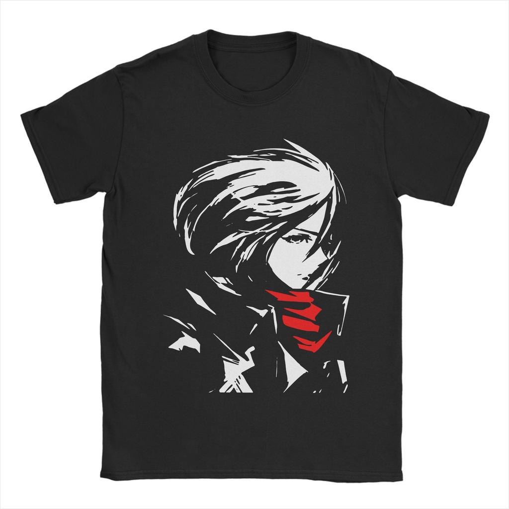Ackerman Attack on Titan T-Shirt Men Shingeki no Kyojin Vintage Pure Cotton Tees Crew Neck Short Sleeve T Shirt Gift Idea Tops