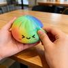 Colorful Steamed Bun Squeeze Toy Cute Slow Rising Fidget for Stress Relief Soft Non-Sticky Decompression Gadget for Kids Adults