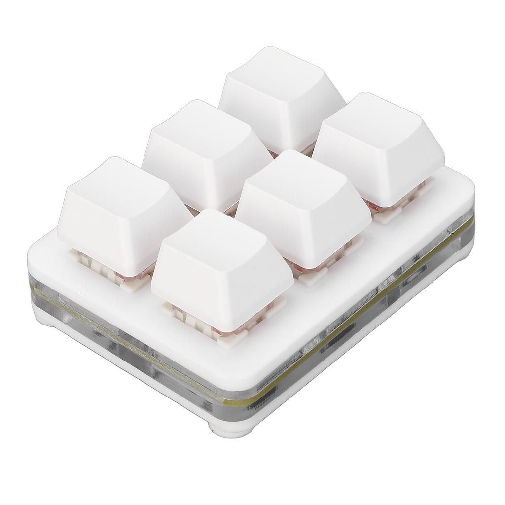 Mechanische Gaming-Tastatur 6 Tasten DIY Programmierbar Roter Schalter Klein USB Kabelgebunden RGB Mechanisch