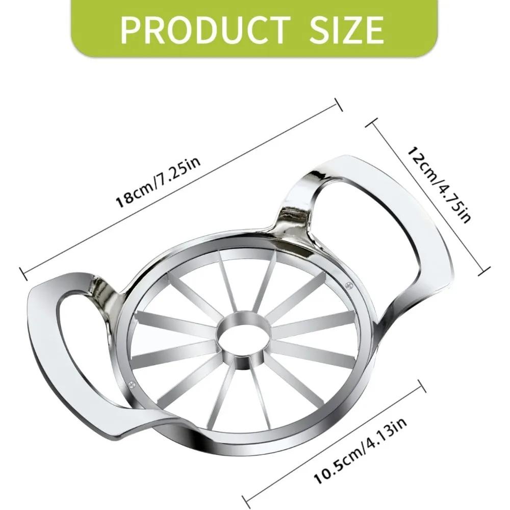 

12-Blade Extra Large Apple Cutter Slicer,Stainless Steel Ultra-Sharp Fruit Corer Slicer Tools Kitchen Accessories 18cm*12cm*10.5cm