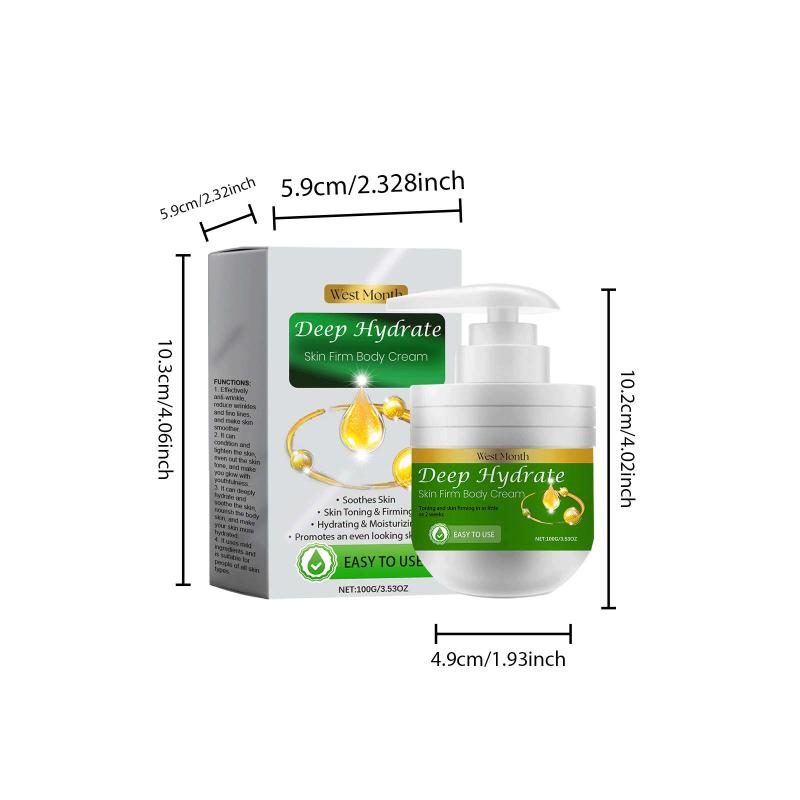 Moisturizing Body Cream - Hydrates And Nourishes Skin, Suitable For Waist, Legs, And The Whole Body, For External Massage