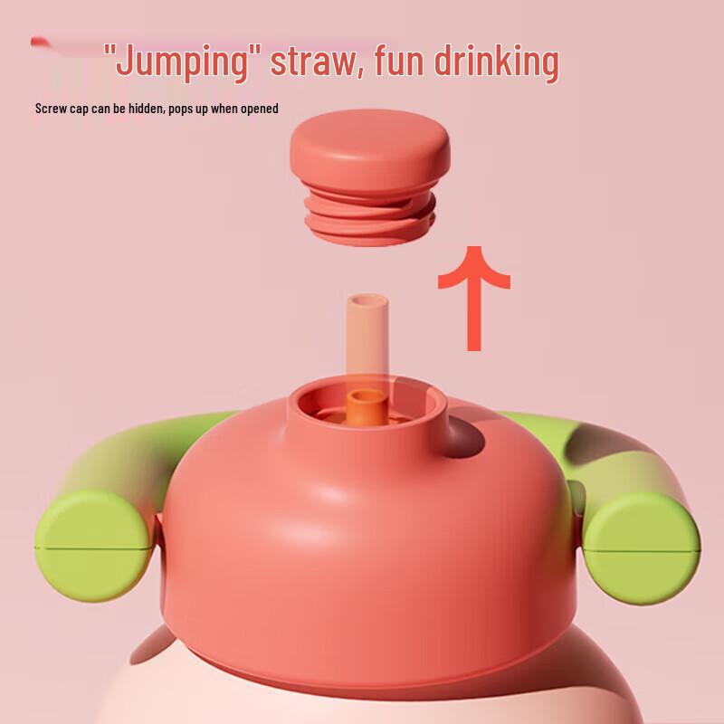 Stor Kapacitet Bärbar Isolerad Rostfritt Stål Sugrörsflaska