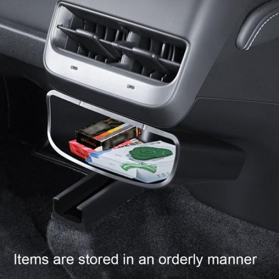 For - 2024 Tesla Model Y Air Vent Back Seat Outlet Organizer Storage Box