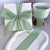 New 4cm 5m Silk Sparkle Ribbon Chiffon Ruffle Mesh Gift Wrap Ribbons Bouquets Bow Sheer Organza Trim DIY Apparel Ribbons