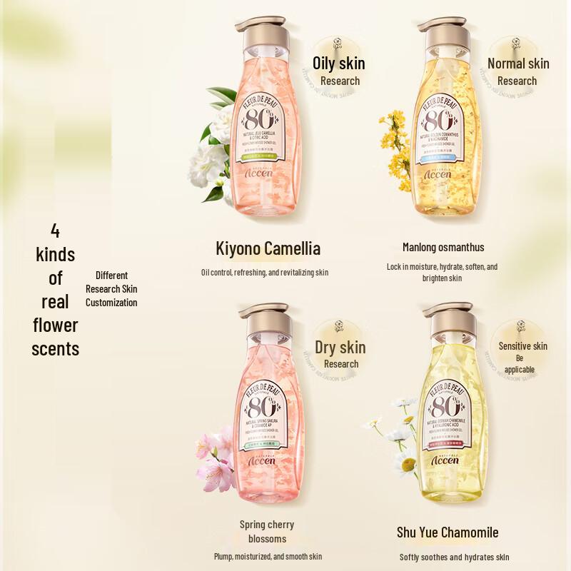 Accen Real Fresh Flower Petal Shower Gel