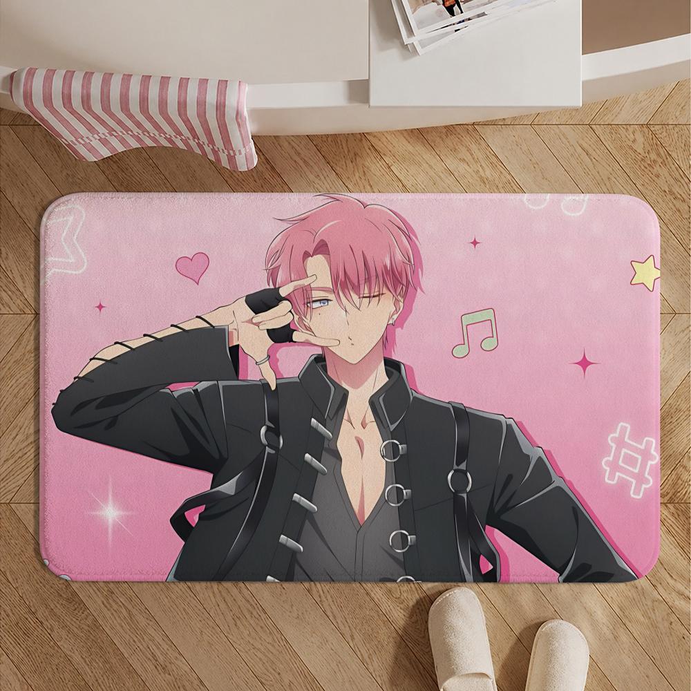Manga-Tamon-kun Ima DocchiS Floor Mat Soft Non-Slip Bath Mat, Bedside Carpet, Absorbent Doormat for Home