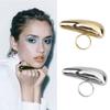 Exaggerated Opening Finger Rings Tear Drop Adjustable Finger Rings Open Rings Finger Jewelry Gift for Fashion Lover