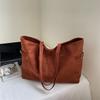 Korean Version Niche Large-capacity Tote Bag Women's 2025 Autumn New Suede Casual Commuter Portable Shoulder Bag