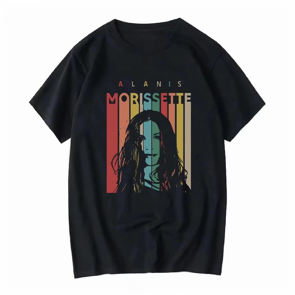 Alanis Morissette Anni '90 Vintage T-Shirt 2026 Comodo Elasticizzato Unisex Uomo Designer Abbigliamento Moda Grafica