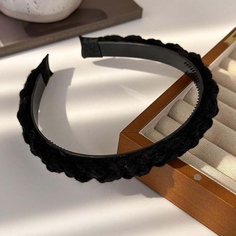 

Ретро Кофейный Цвет Вязаные Плетеные Повязки на Голову Для Женщин Девушек Элегантная Повязка для Волос Умывание Лица Обруч для Волос Модные Аксессуары для Волос Новинка