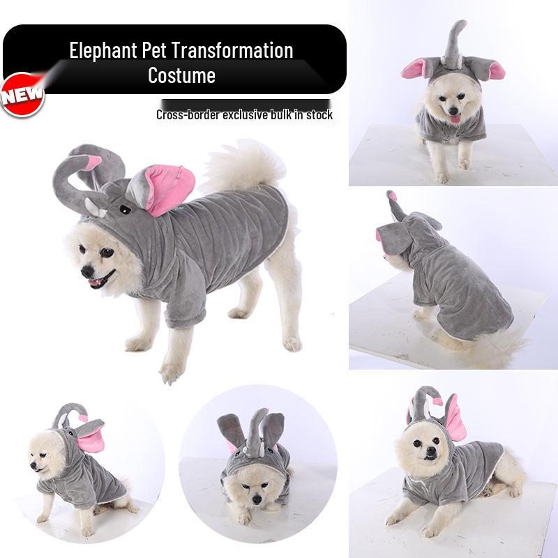 

Костюм собаки для вечеринки слонов - Хлопковый наряд на четырех лапах для осени/зимы Small