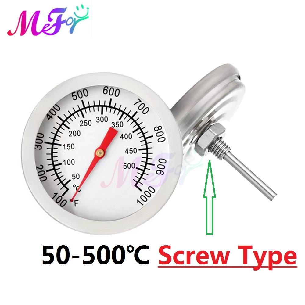 52mm 50-500 Stopni Celsjusza Termometr do Piekarnika Kuchennego 400℃ Piec do Pizzy Grill Zewnętrzny Barbecue Termograf do Mięsa Narzędzie do Pieczenia