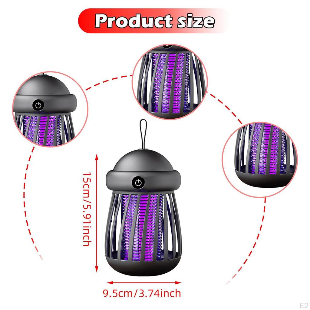 Bug Zapper Rechargeable Portable Lighting Lamp Trap for Backyard Garden Yard