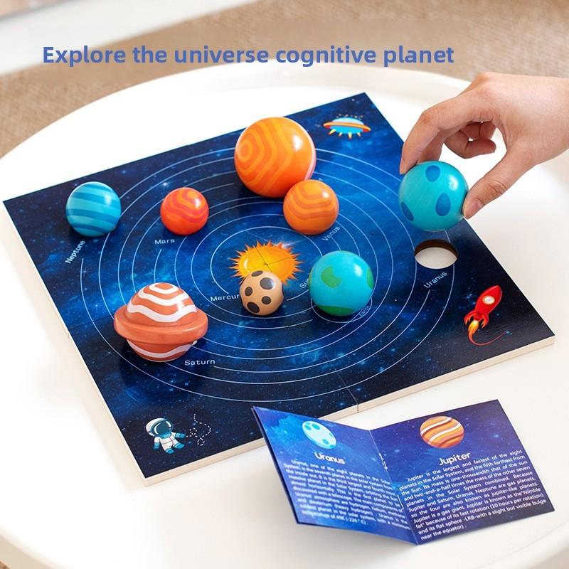 Holz Sonnensystem Acht Planeten Puzzle Für Kinder Lernspielzeug Planeten Zuordnung Lernhilfe