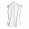 Korean Style Sleeveless Chiffon Fake Collar Versatile Women's Shirt Vest for Spring/Summer 2025