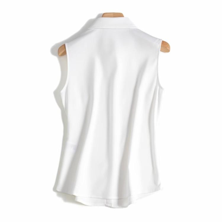 Korean Style Sleeveless Chiffon Fake Collar Versatile Women's Shirt Vest for Spring/Summer 2025