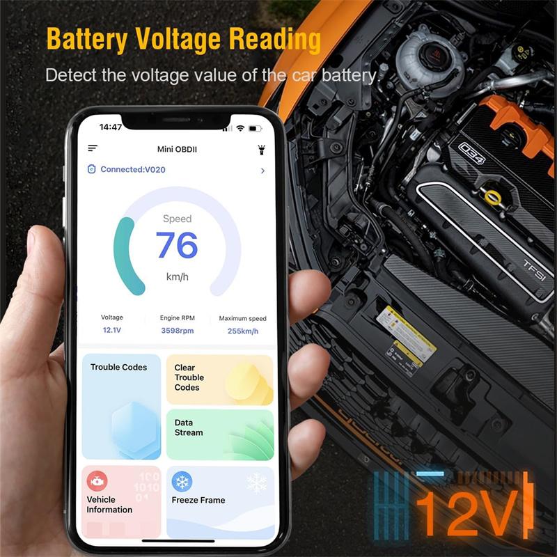 V020 Bluetooth 4.0 2 Car Fault Diagnostic Tool Code Reader For Ios Android Pc Ii Scanner Read&Clear The Fault Codes